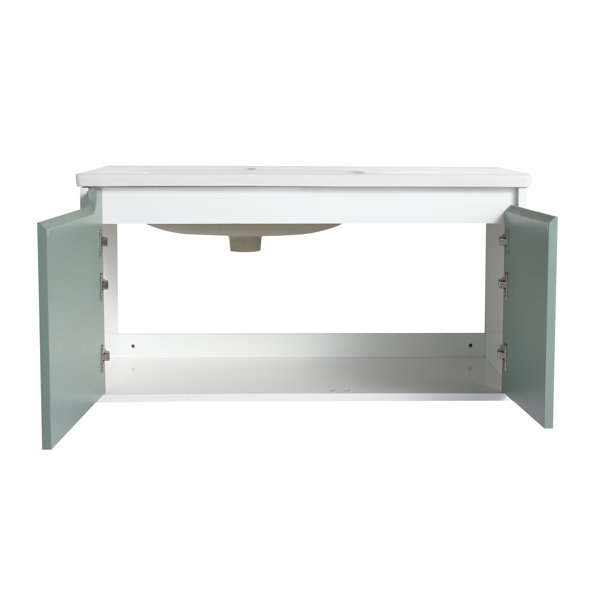 Wrought Studio Bathroom Vanity With Sink In 40 Inch, Floating Bathroom ...